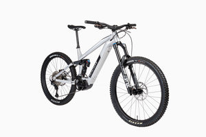 Privateer E161 electric mountain bike in raw side on